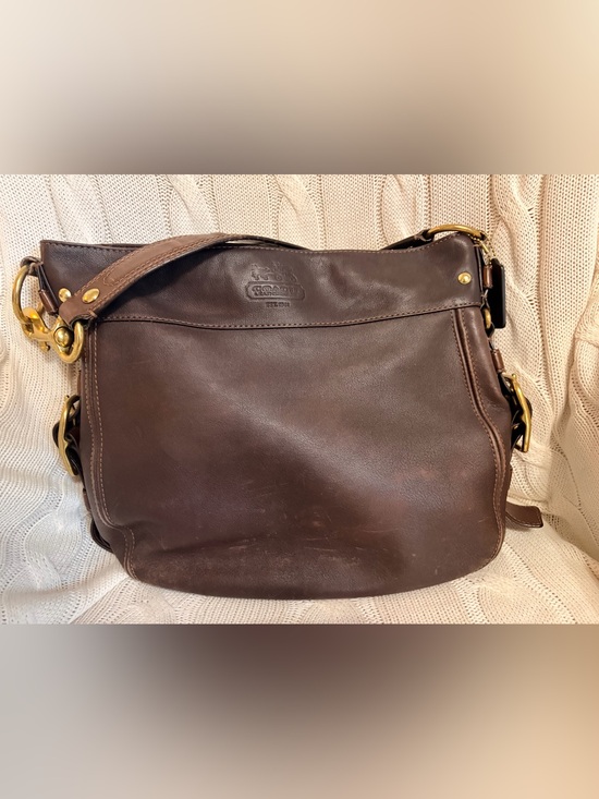 Coach Handbags - Coach Vintage Carly Dark Brown Leatherware Shoulder Bag  12669